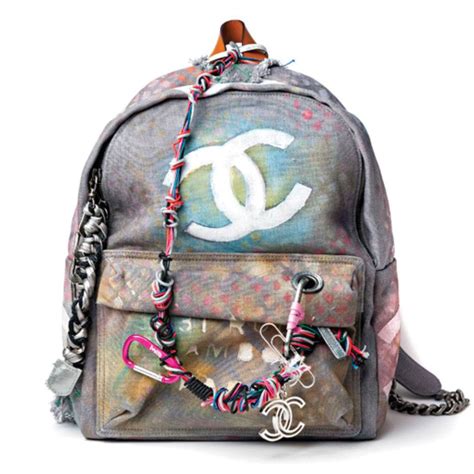 pre owned chanel graffiti backpack|Chanel backpack graffiti price.